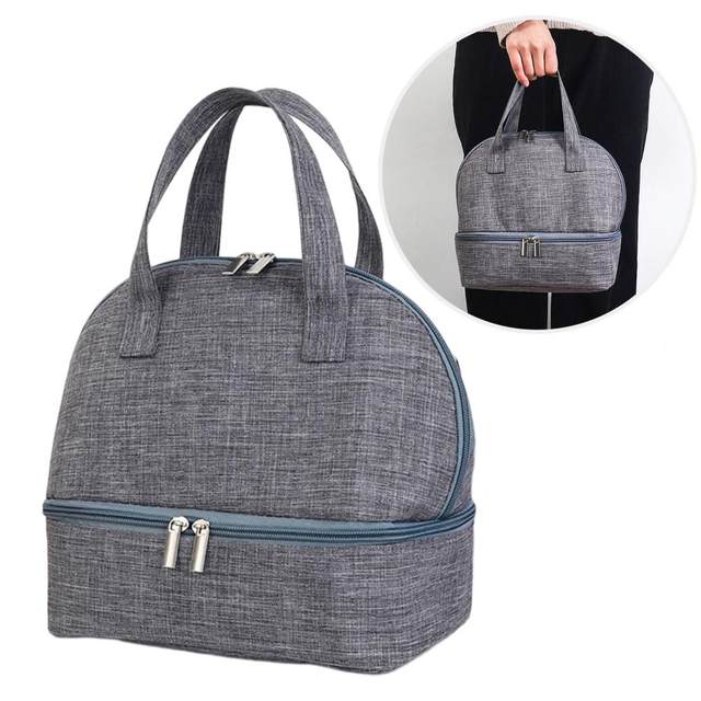 Borsa Termica 10 Litri Pieghevole - Per Picnic, Spiaggia, Ufficio, Grigio - Foto 13