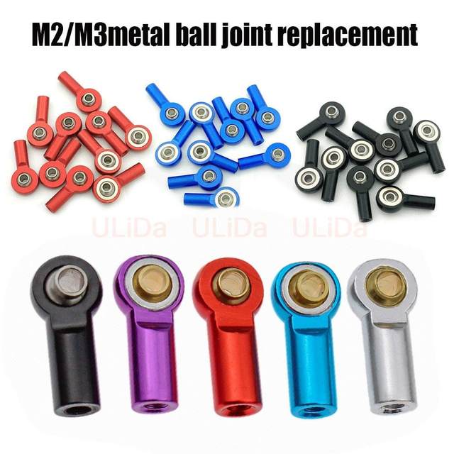 Link Rod End Joint Aluminium M3 Metall Kugelkopfhalter AXIAL SCX10 1/10 RC Car 10 Stück (Lila Link Rod End Joint Aluminium M3 Metall Kugelkopfhalter AXIAL SCX10 1/10 RC Car 10 Stück (Lila