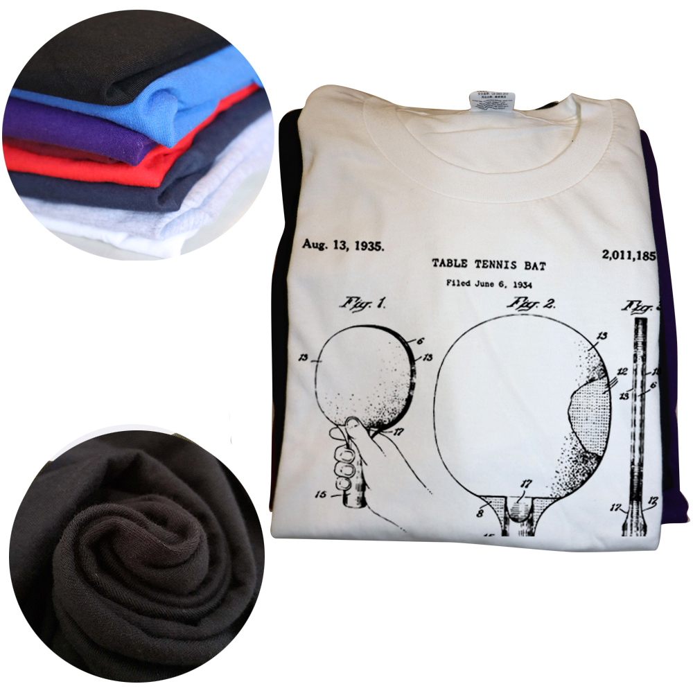 Ping-Pong Tischtennis Sport Liebhaber Crewneck TShirt Zeichnung Druck Kurzarm Sport Herren T-Shirt Hipster Kleidung Euro Größe – Detail 4