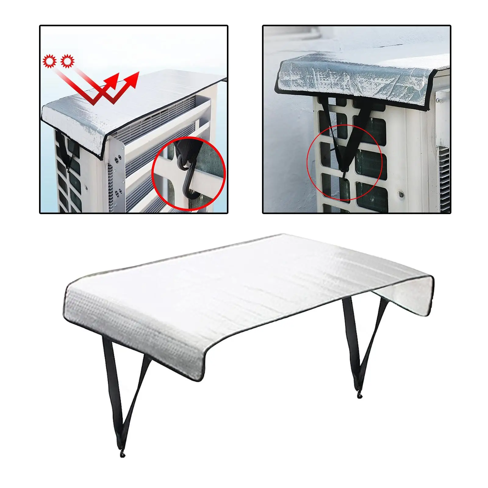 Air Conditioner Protective Cover Durable Window Dust Cover Heat Insulation Film Air Conditioner Outer Cover for Outdoor Outside