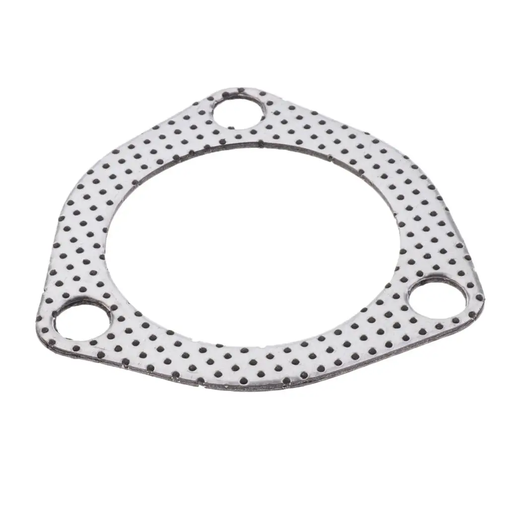 3x Car Auto Vehicle Triangle 3  High Temperature Exhaust Gasket Flange 2.5 Inch