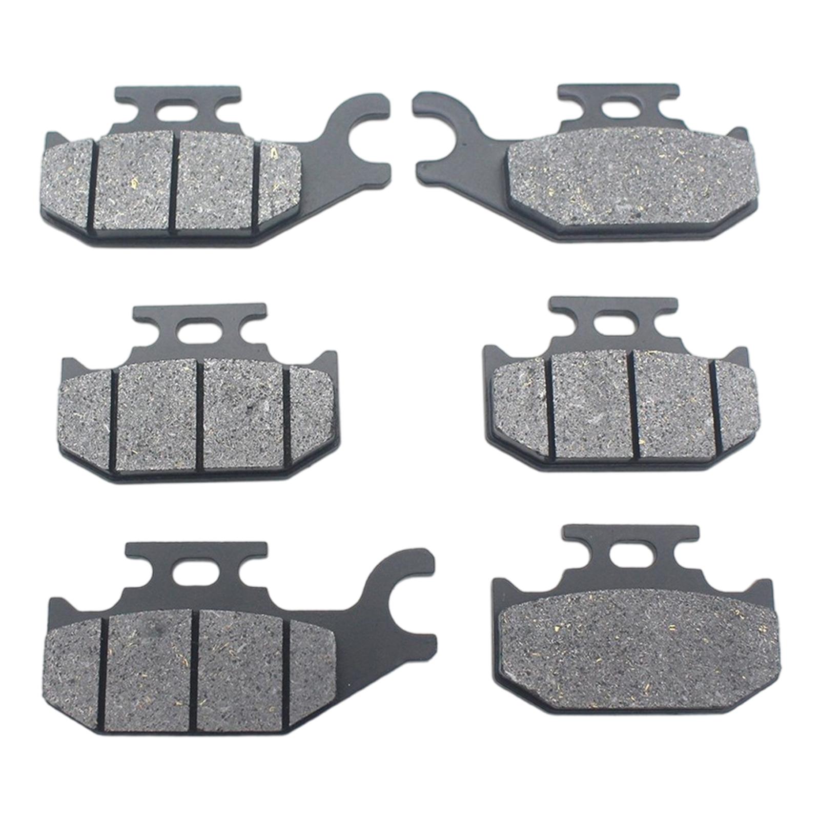 3 Pair Motorcycle Brake Pads for Can AM Brp 500 4 X 4 Efi for Outlander