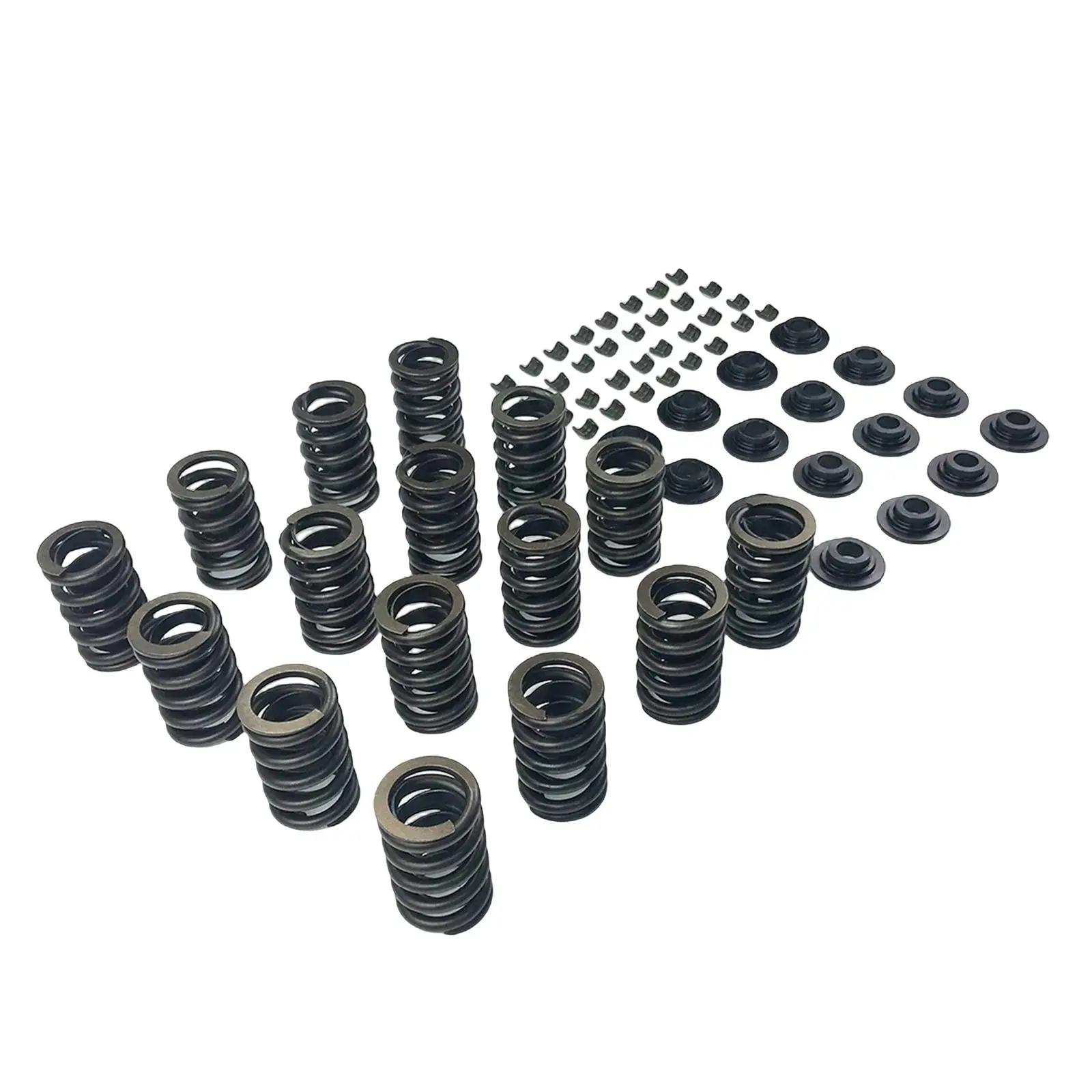 64x Valve Springs Kit with Steel Retainers HD Locks Fit for Chevy Sbc 327 350 400 Automobiles Components Professional Engines