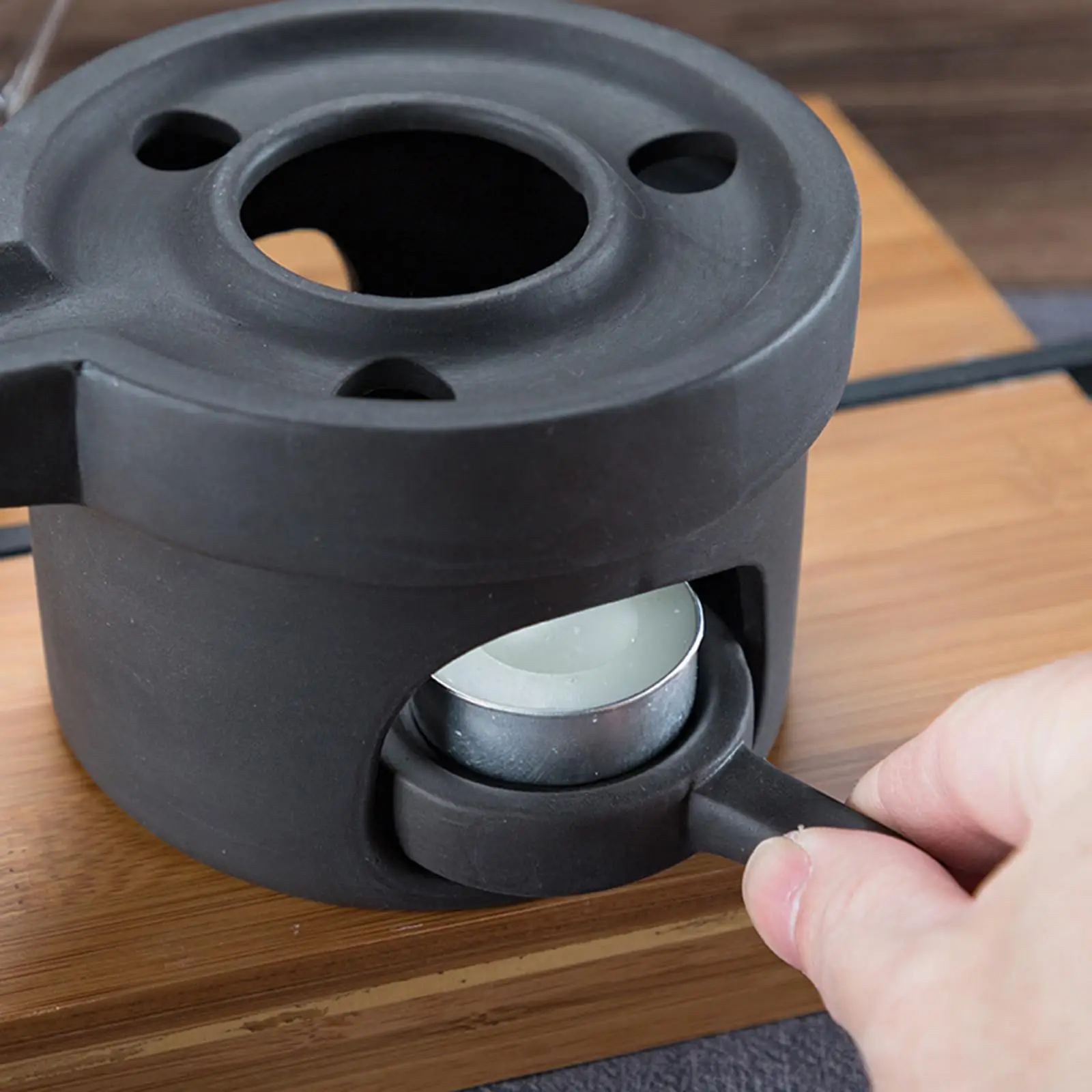 Retro Tea Teapot Warmer Tealight Furnace for Heating Coffee, Milk or Tea