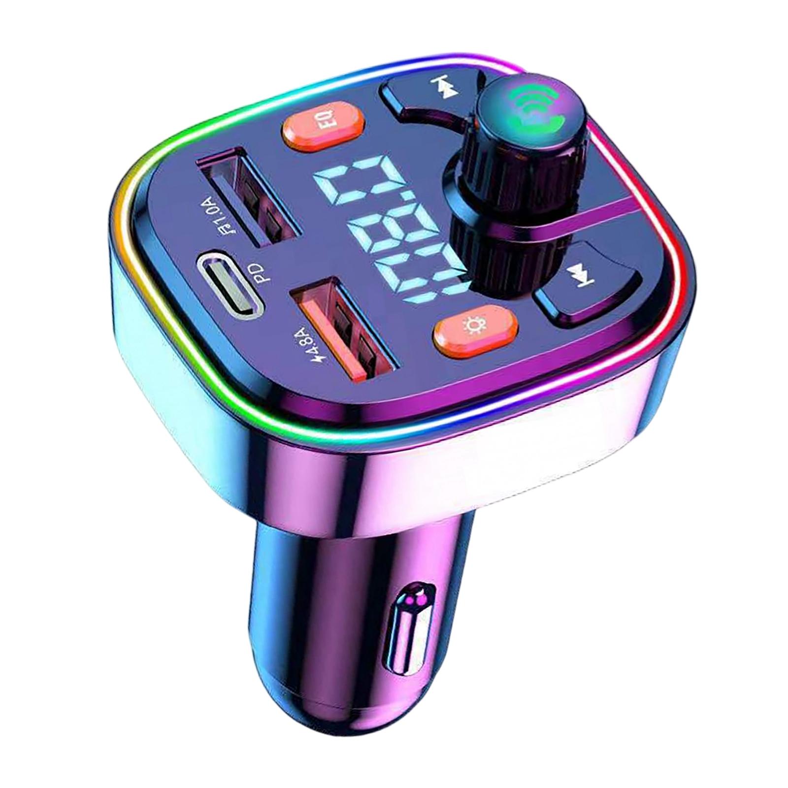 Q5 Car Bluetooth Bluetooth 5.0 Colorful LED Backlit Music Player