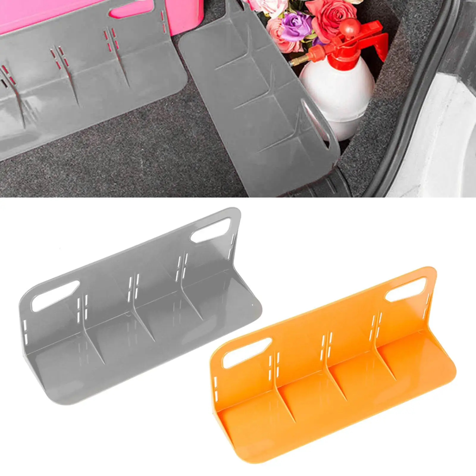 Car Trunk Rack Holder PP Car Interior Organizer Fence Storage Holder Trunk Organizer Fixed Rack Fit for   Food Fruits