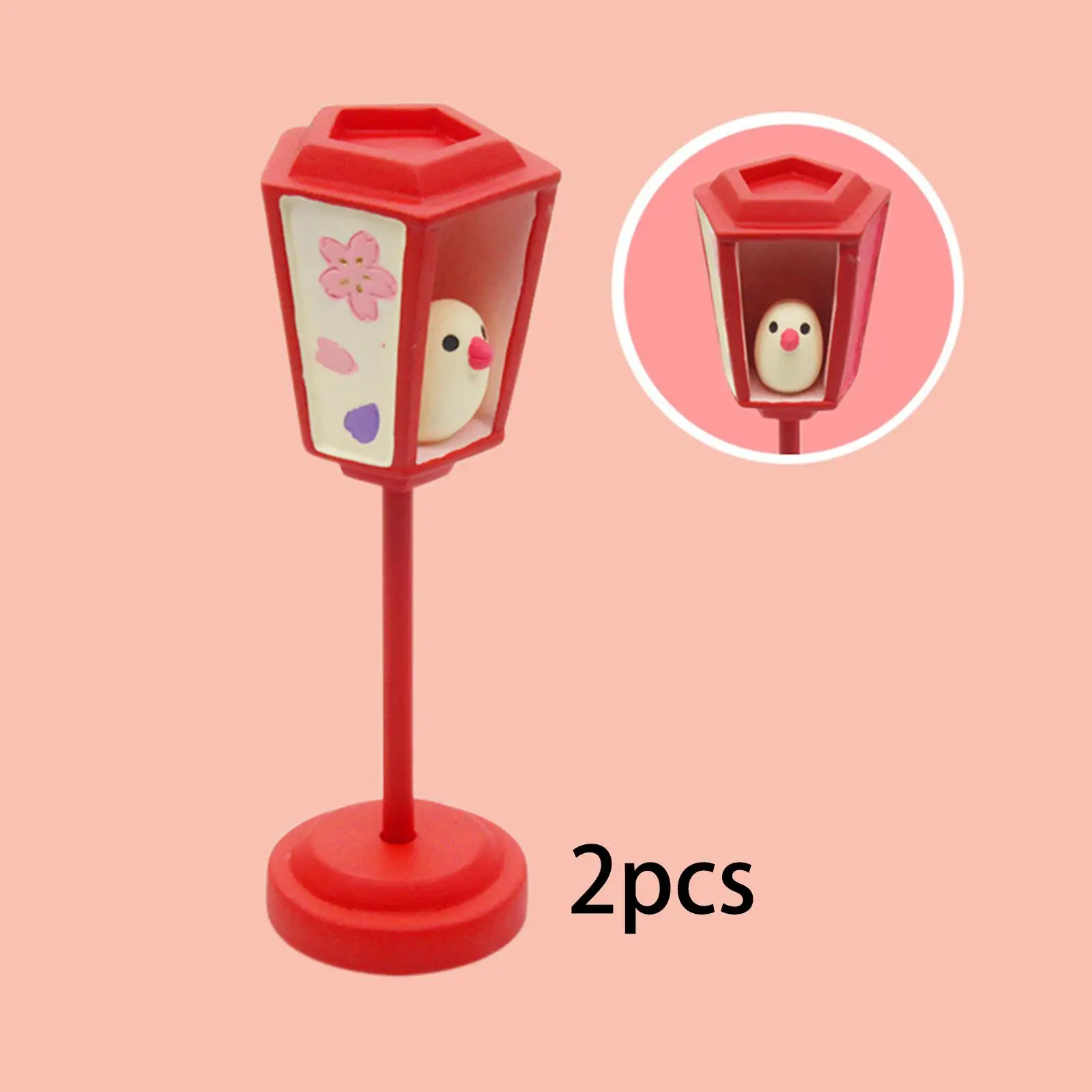 2Pcs Doll House Decoration Resin Building Toy Lantern for Dollhouses Life Scene Props
