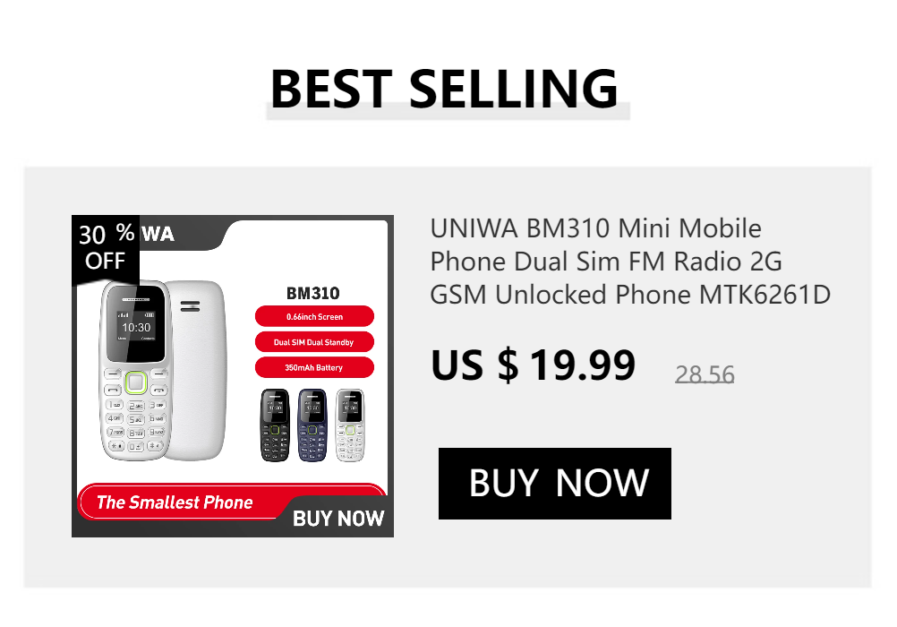 UNIWA J30 2G Mini Flip Phone with Push Button Wireless Bluetooth Dialer Multi-function FM Magic Voice Handsfree Earphone