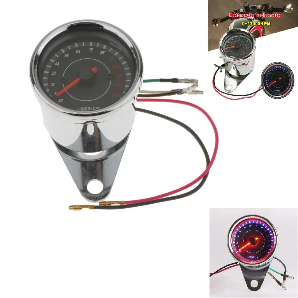 Universal Motorcycle Tachometer RPM 13000 Rev Meter Counter for Suzuki