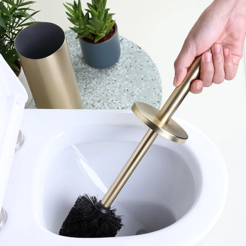 Minimalist Stainless Steel Toilet Brush with Holder Long Handle for Toilet