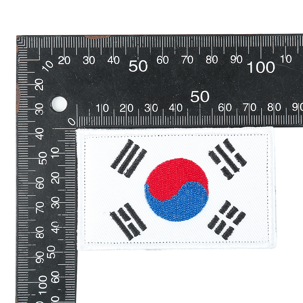 1 Stück Korea-Flagge Magische Aufnäher Tai Chi Figur Emblem Armbinde Kleidungsdekoration Zubehör DIY Bekleidung Nähzubehör – Detail 5