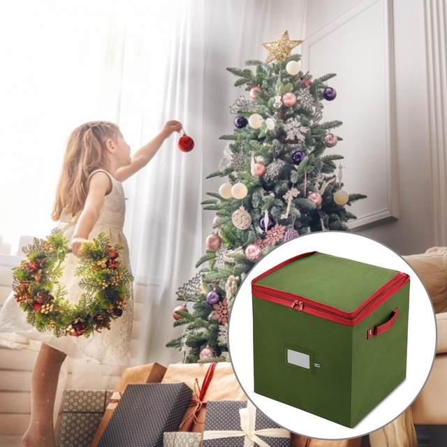 Scatola portaoggetti per palline a 64 griglie con coperchio organizzatore  per decorazioni per alberi di natale di natale 64 decorazioni per palline  2024 scatola portaoggetti per palline di natale - AliExpress