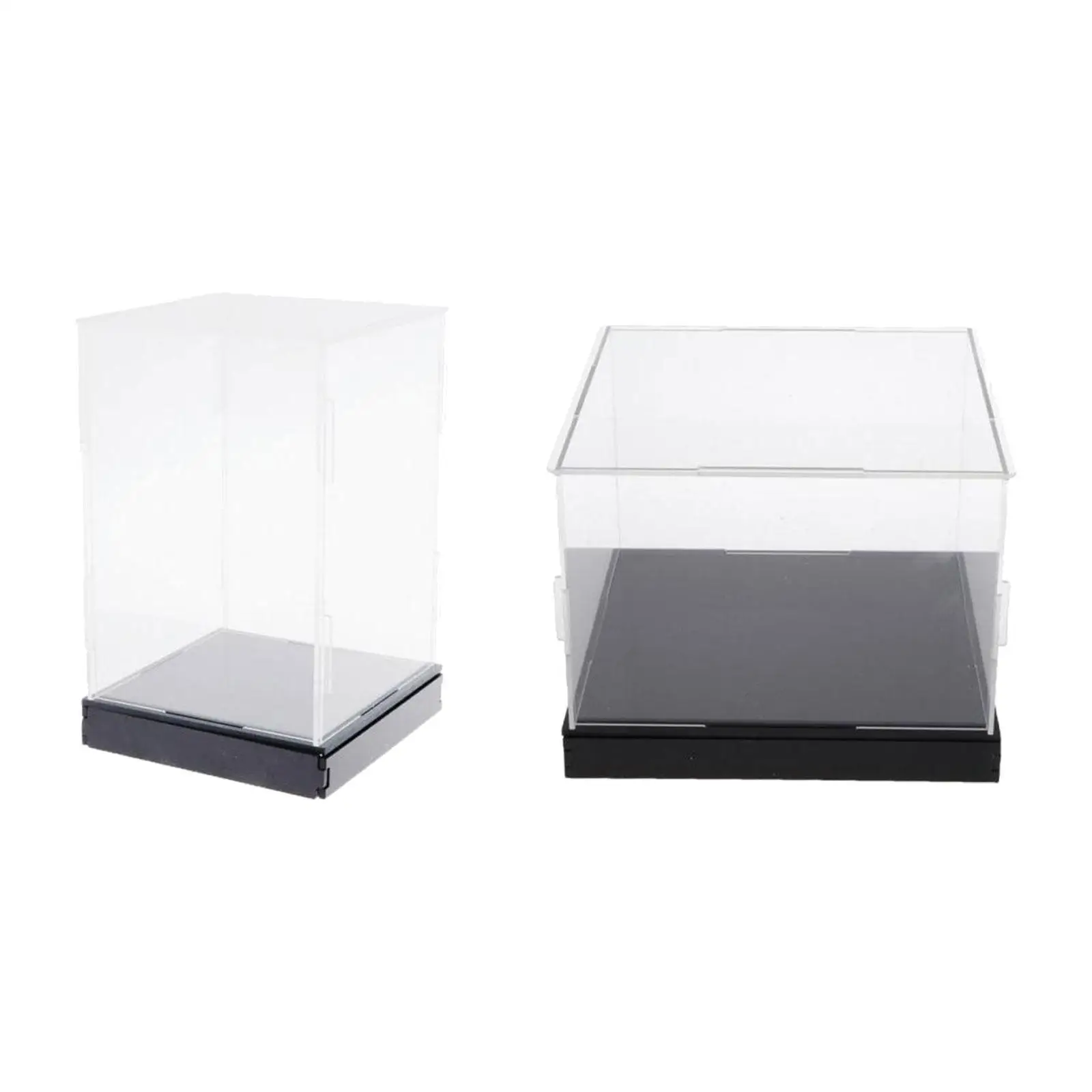 2pcs Clear Acrylic Display Box Dustproof Figure Toy Model Case