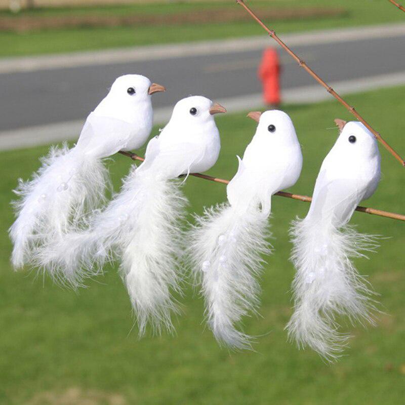 2/4 teile/satz Künstliche 3D Simulation Vogel Schaum Feder Vogel DIY Party Handwerk Ornament Requisiten Home Garten Decor Hochzeit dekoration – Detail 2