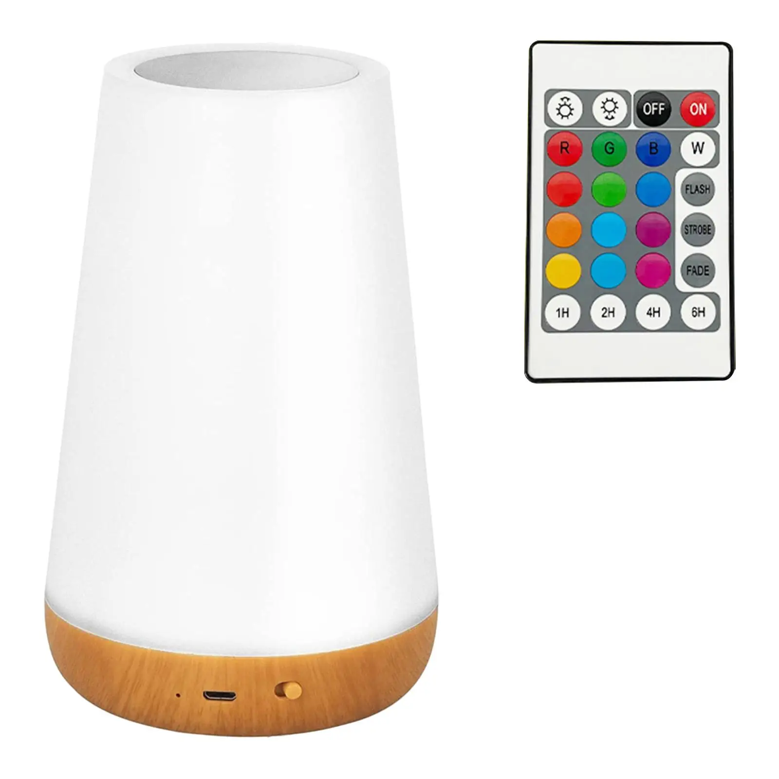 Modern Remote Table Lamp Touch Control LED NightStand Dresser Decoration