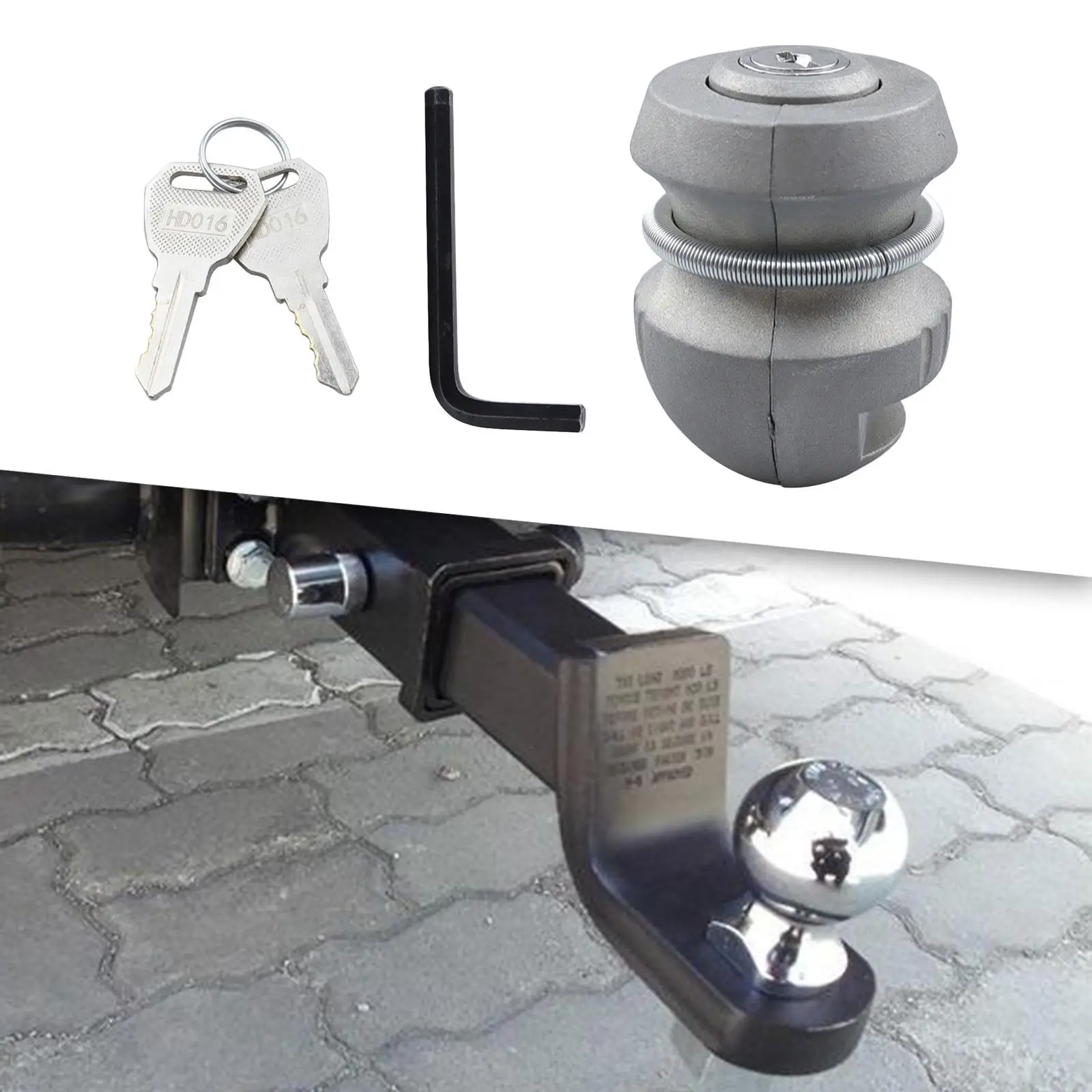 Trailer Part Coupling Lock Metal Trailer Lock Practical Tow Anti Lost Device for High Performance Durable Premium