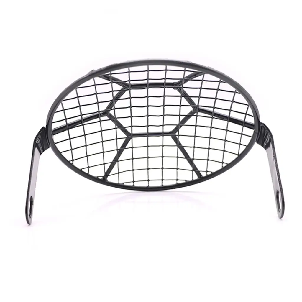 Motorcycle Football Type Mesh Headlight Guard Retro Metal Headlight Grill Cover Lamp Mask  fit for  CG125