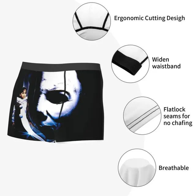 Male Fashion Halloween Michael Myers Underwear Boxer Briefs Men Stretch  Shorts Underpants - AliExpress