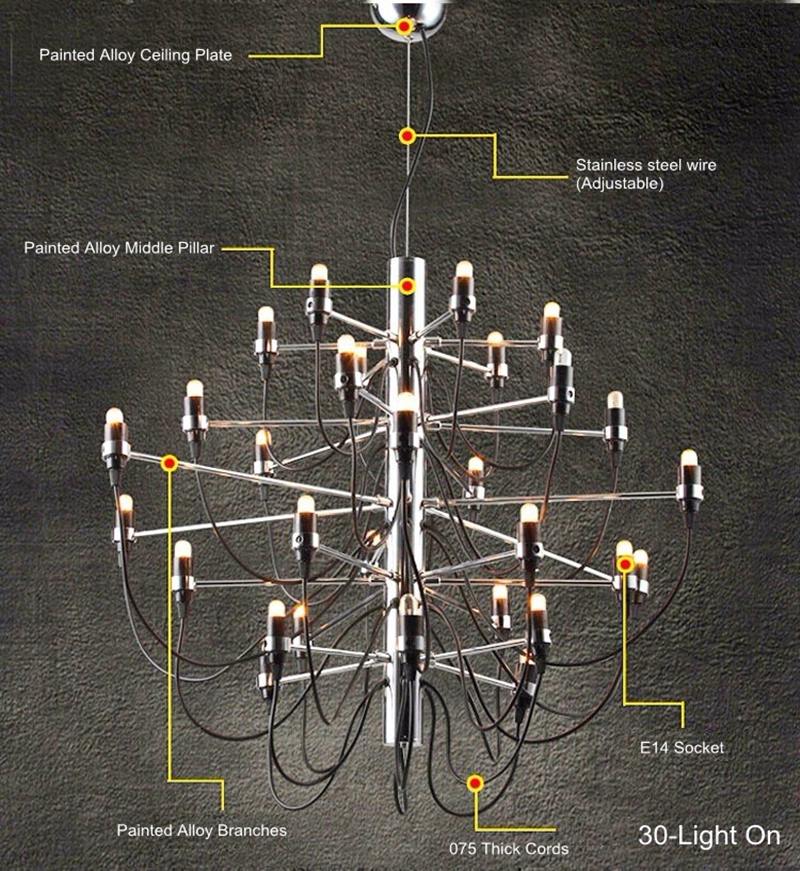 Swedish Designer Gino Sarfatti Ceiling Chandelier for Dining Living Room Hotel Bedroom Kitchen Pendant House LED Decor Lamp