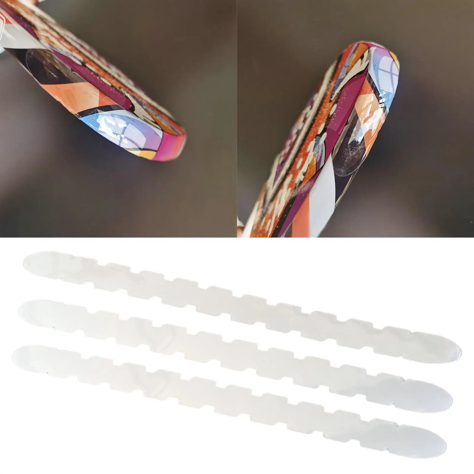 3PCS Tennis Paddle Protector Tape for Beach Tennis Racket Top Frame Protection Accessories Stickers