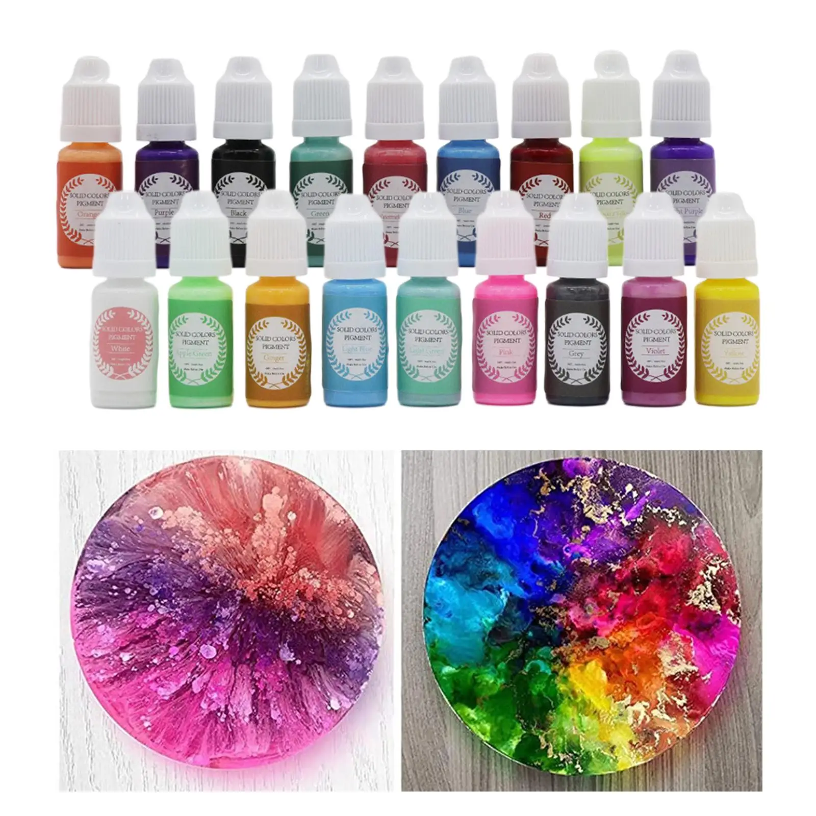 Alcohol Ink Set - 18 Vibrant Colors Alcohol Based Ink, Concentrated Epoxy Resin Paint Colour Dye, for Epoxy Resin Handmade Art