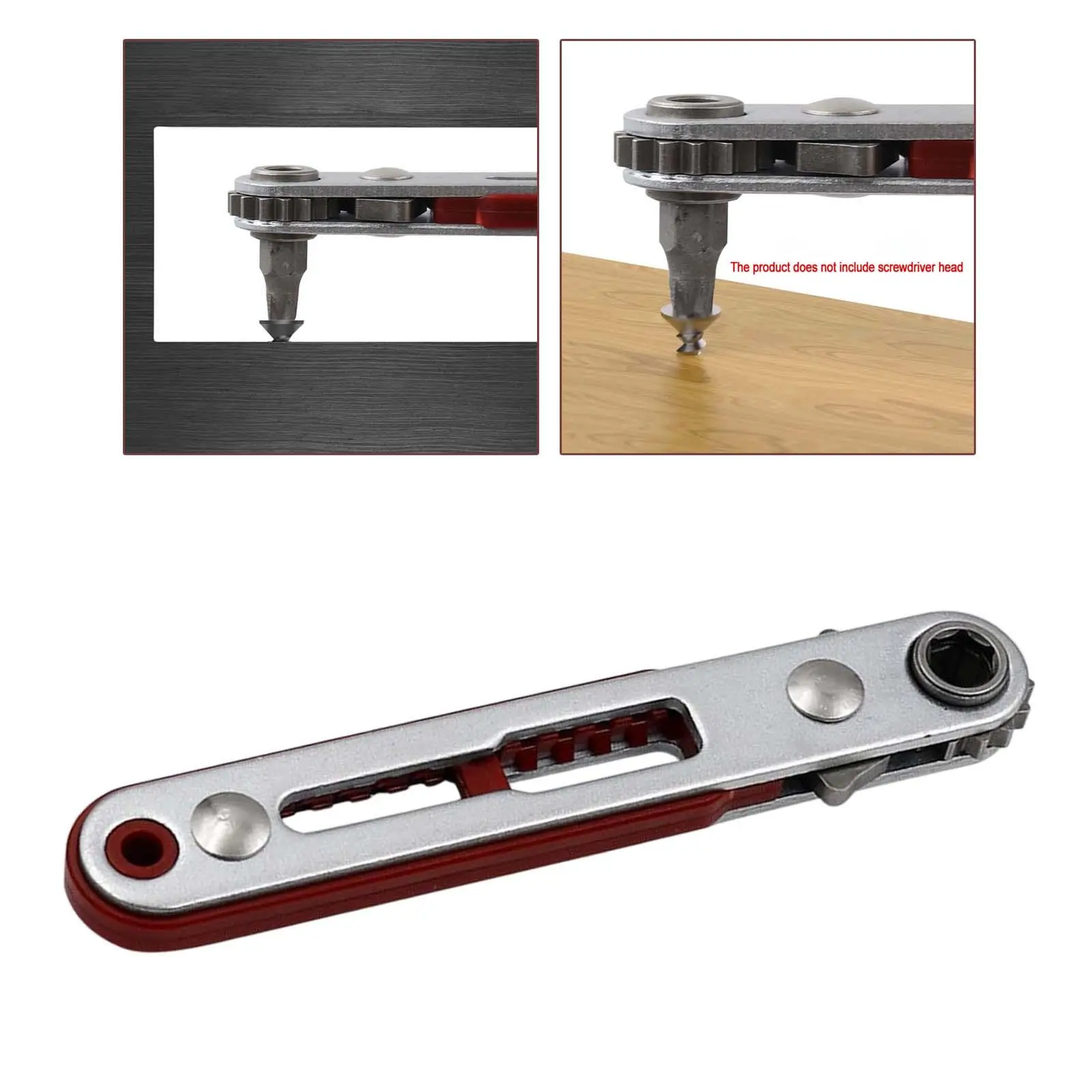High Torque Offset Ratcheting Screwdriver Double Head 1/4 inch Drive Socket Hex Screwdriver Mini Ratchet Wrench