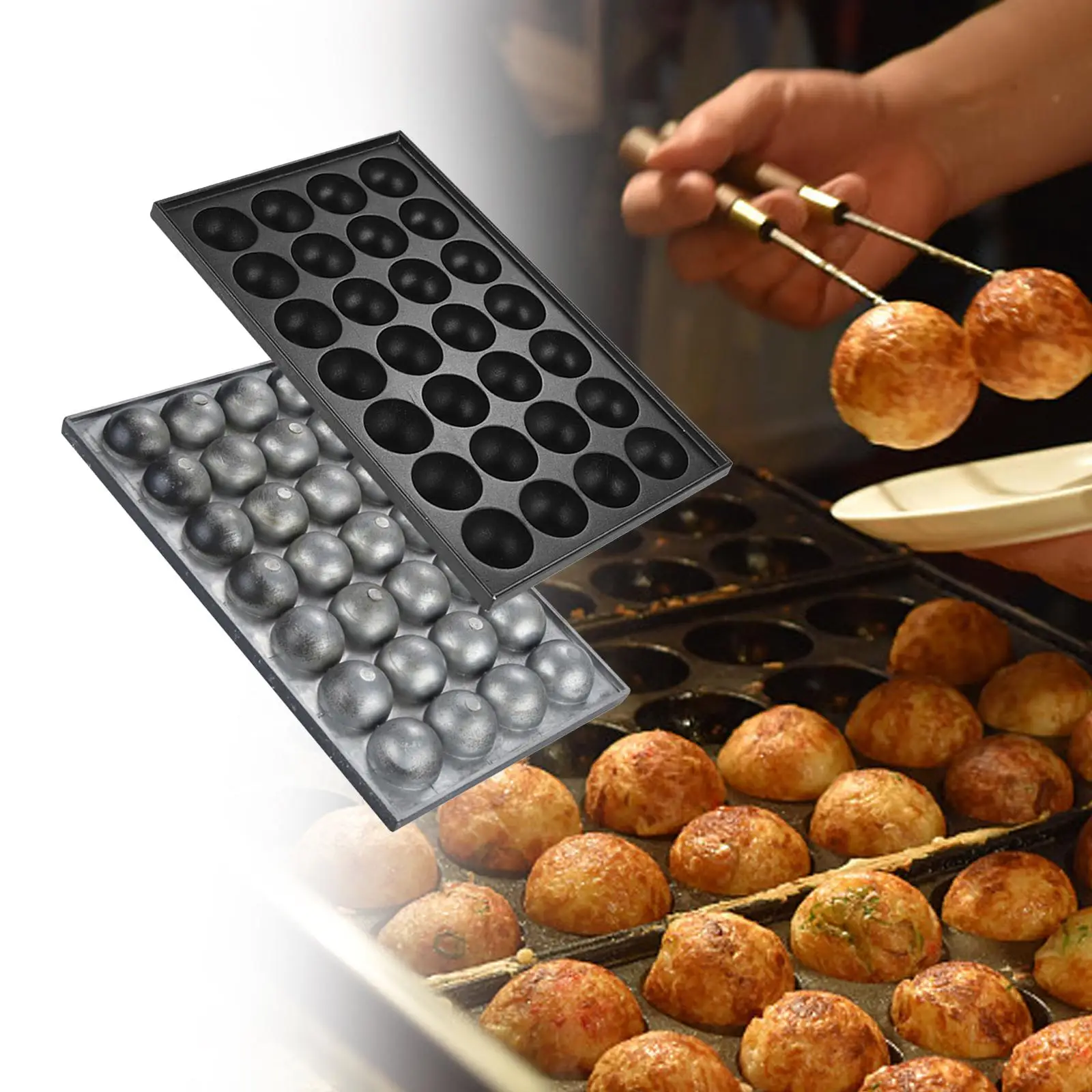 28 Holes Meatball Plate Multipurpose Baking Maker Japanese for Store