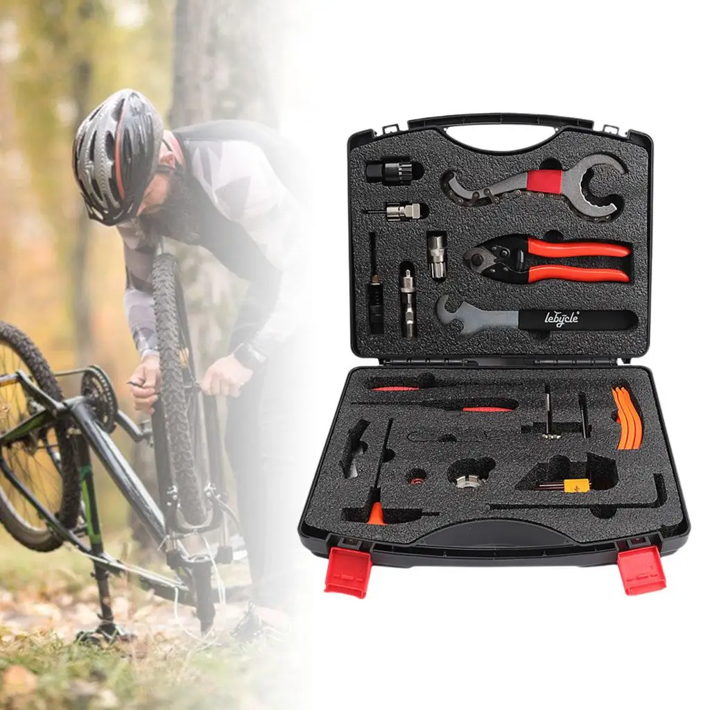 28 in 1 Bicycle Tool Kit Tool Box Set for Mountain  Repair Accessories
