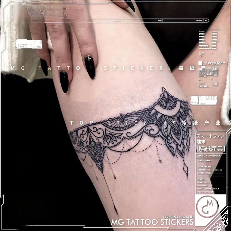 Best of Sexy Lace Leg Ring Waterproof Temporary Tattoo Stickers Women Fashion Black Art Fake Tattoo Lasting Tattoos Faux Tatouage Femme Reviews & Tips