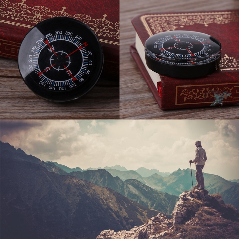 Description Picture 4 of item1Pc Mini Practical Pocket Filled Plastic Miniature Compass Lightweight Hiking