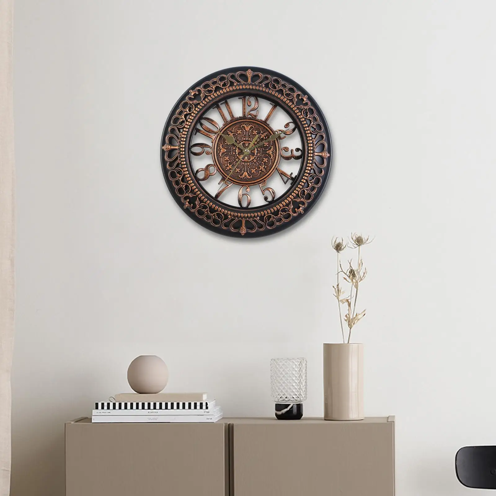 Modern Wall Clocks Round Clock for Living Room Kitchen Home Decoration