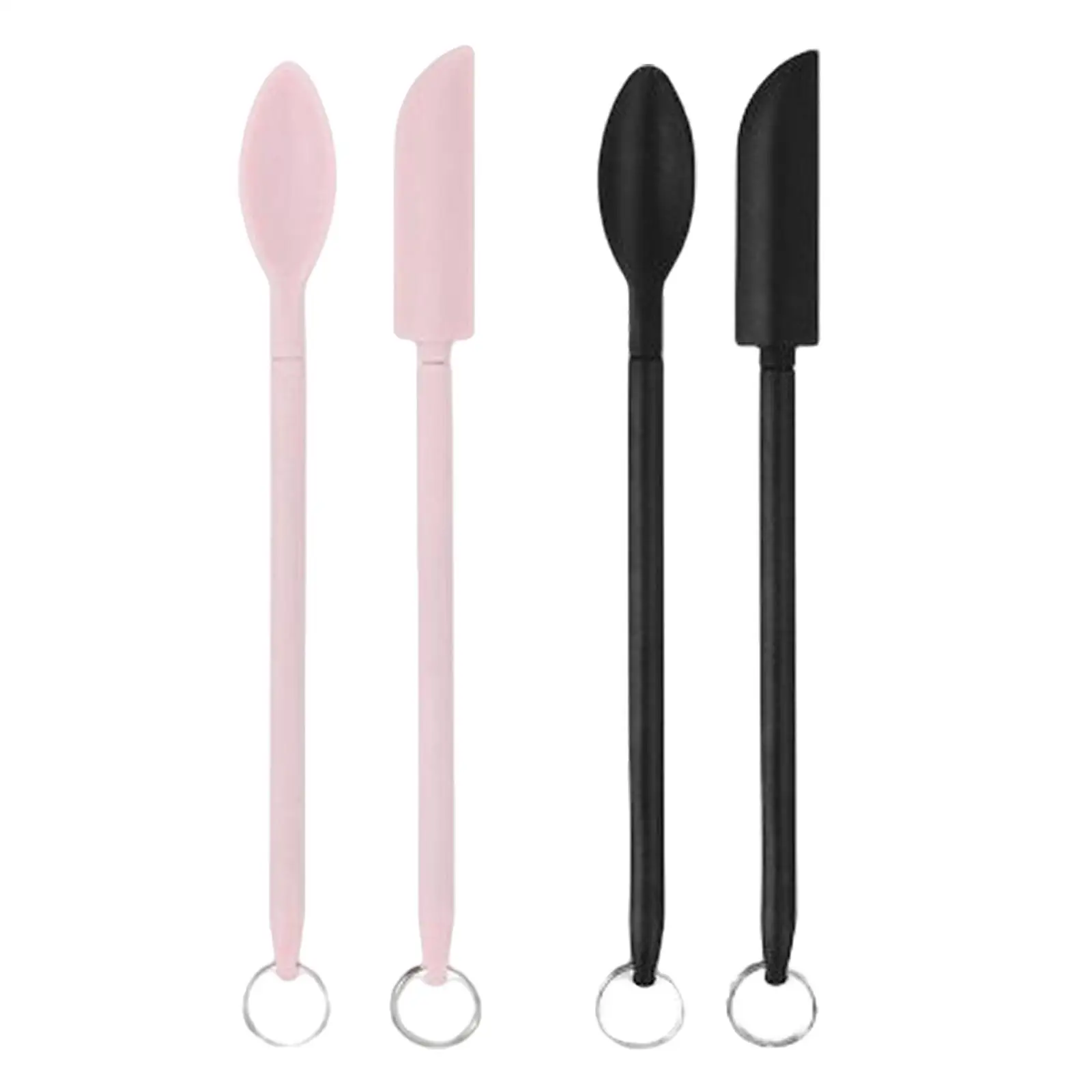 4Pieces Telescopic Mini Silicone Spatula Set Small for Household Cooking