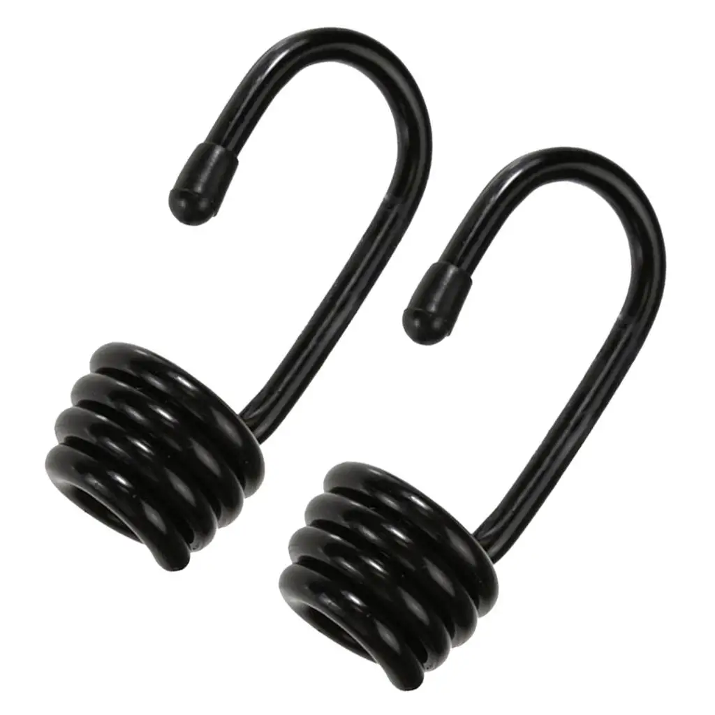 2pcs Wire Bungee Cord Hook for 8mm Shock Cord, Plastic Coated