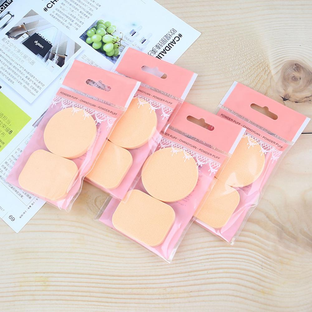 Set Facial Powder Foundation Puff Professional Round Shape Portable Soft Cosmetic Puff Makeup Foundation Sponge Beauty