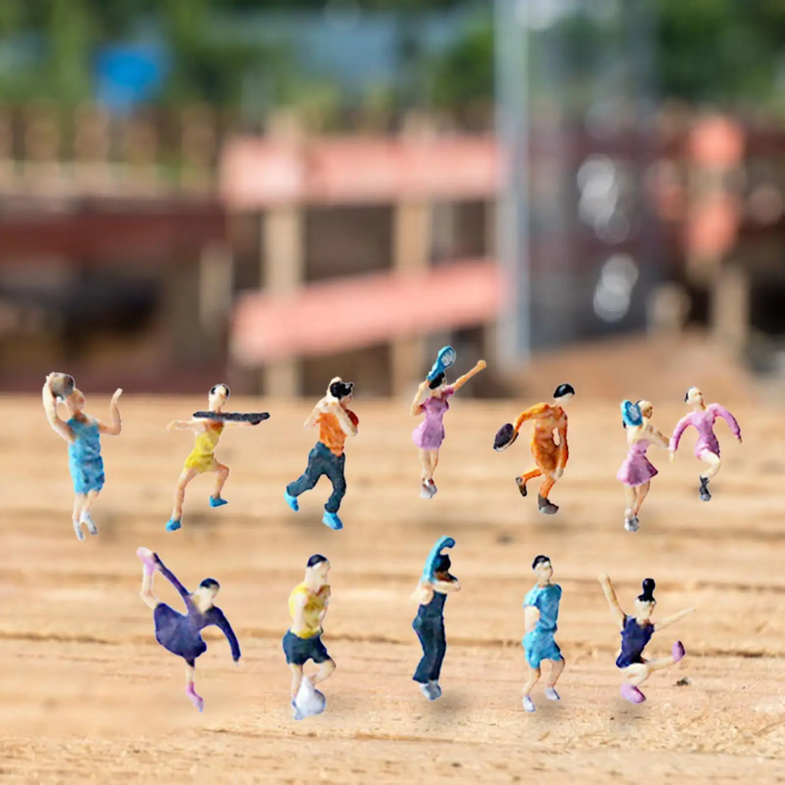 Mini Figurines Player Figure Ornament DIY Layout Scenery Accs Tiny People Miniature Sport Player Figurines for Dollhouse Decor