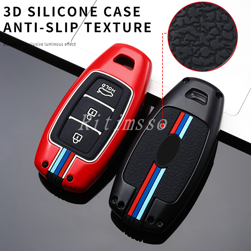 Portachiavi in lega per auto per Hyundai Palisade Grandeur Azera Elantra GT Kona 2018 2019 accessori per la copertura della protezione del telecomando intelligente - Sa1fa2f0034d040bfa78ead0979191ec9R