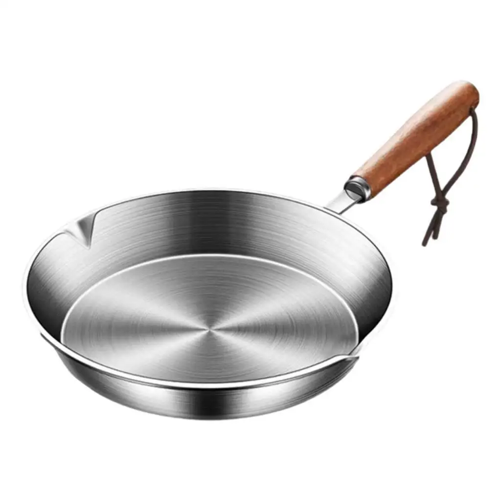 Mini Frying Pan with Stay Handle Portable Wok for Kitchen Gas Stove Cooking