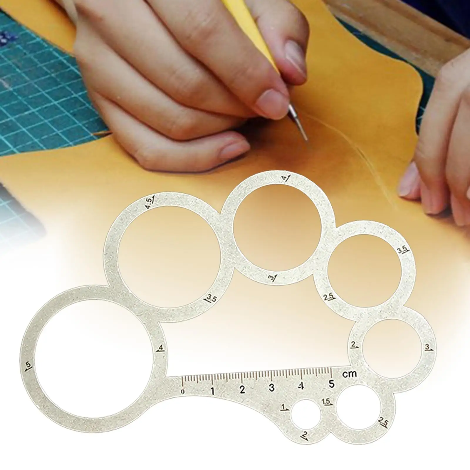 Leather Craft Drawing Ruler Leather Work Corner Cutting Ruler Tool