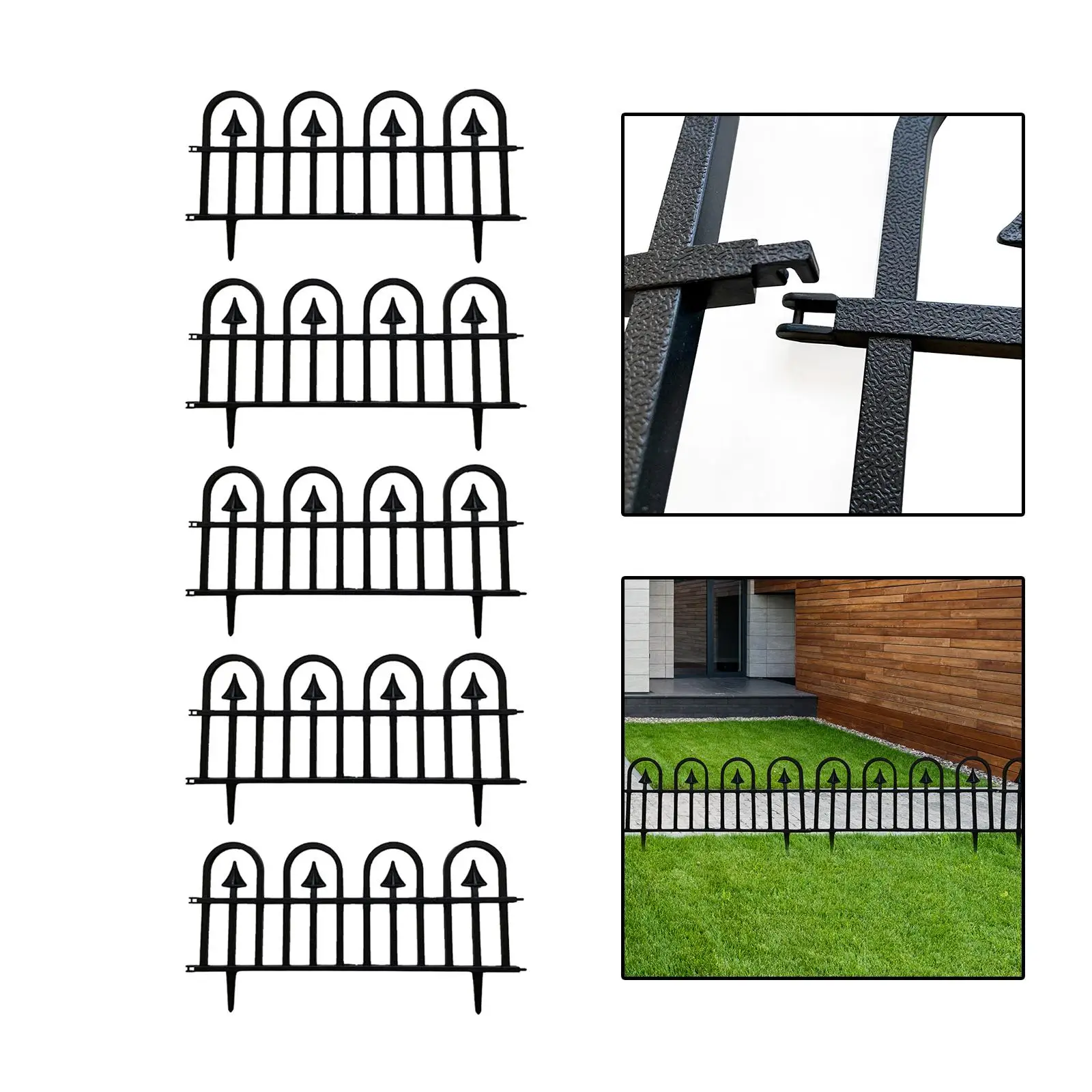 5 Pieces Garden Edging Border Fence Border Garden Fencing Fence Liner for Flower Lawn Edge