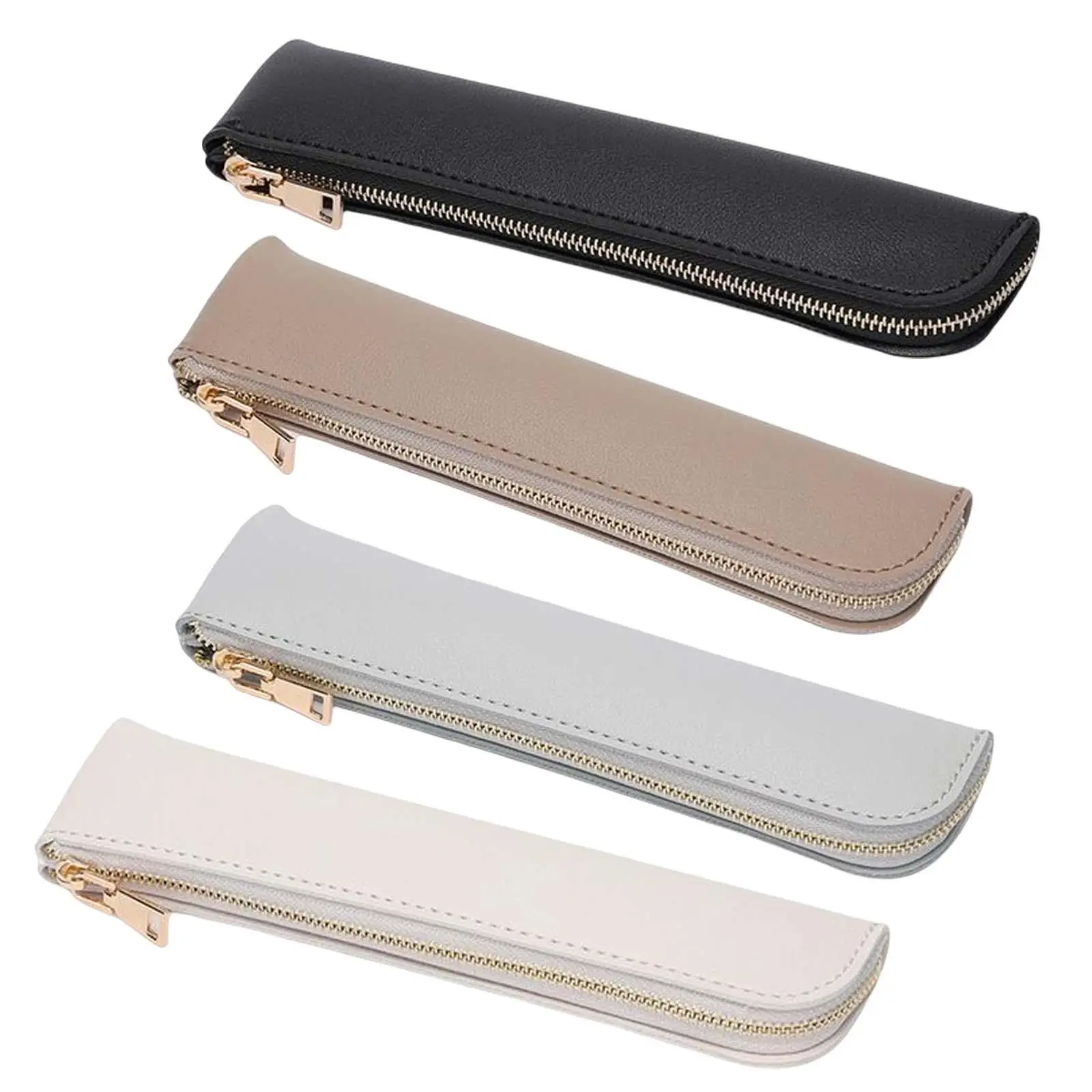 PU Cosmetic Pouch Accessory Bag Pen Holder Pencil Bag for Putting Around 3 to 4Pcs Fountain Pens Elegant Soft Water Resistant