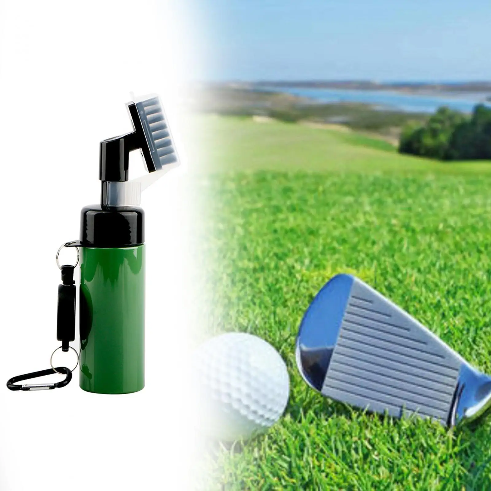 Golf Club Cleaner Brush Lightweight with Retainer Clip Comfortable Grip Leakproof Reservoir Tube Professional Golf Club Cleaner