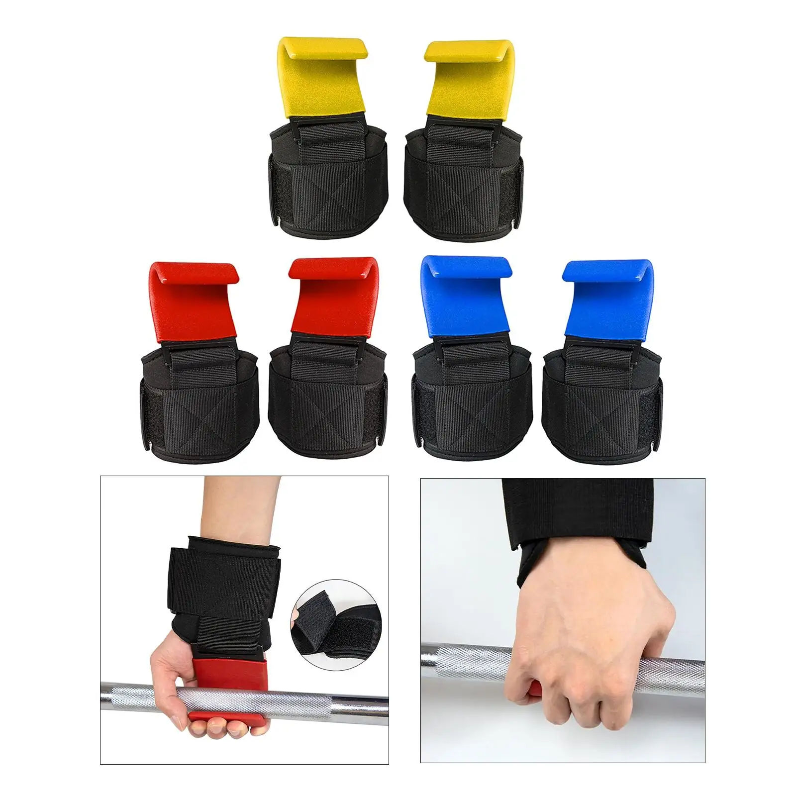 Weight Lifting Hooks Wrist Training Grips Straps for Deadlift Protective Gear