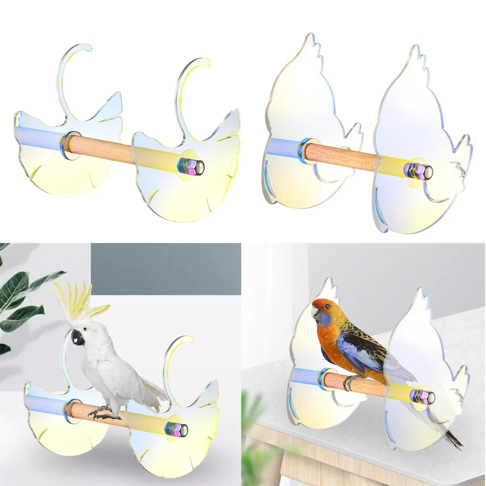 Parrot Swing Stand Bar Bird Training Stand Bird Stand Toys Bird Playground for Small Medium Parrot