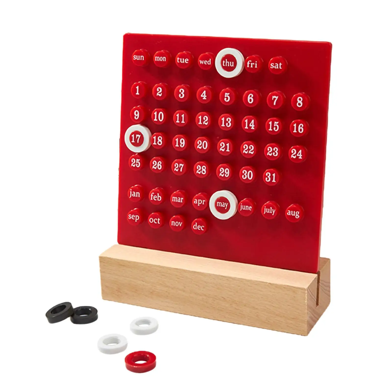 Creative Learning Calendar Educational Month Date Montessori Ornaments Supplies DIY Desk Calendar for Gifts Indoor Office Decor