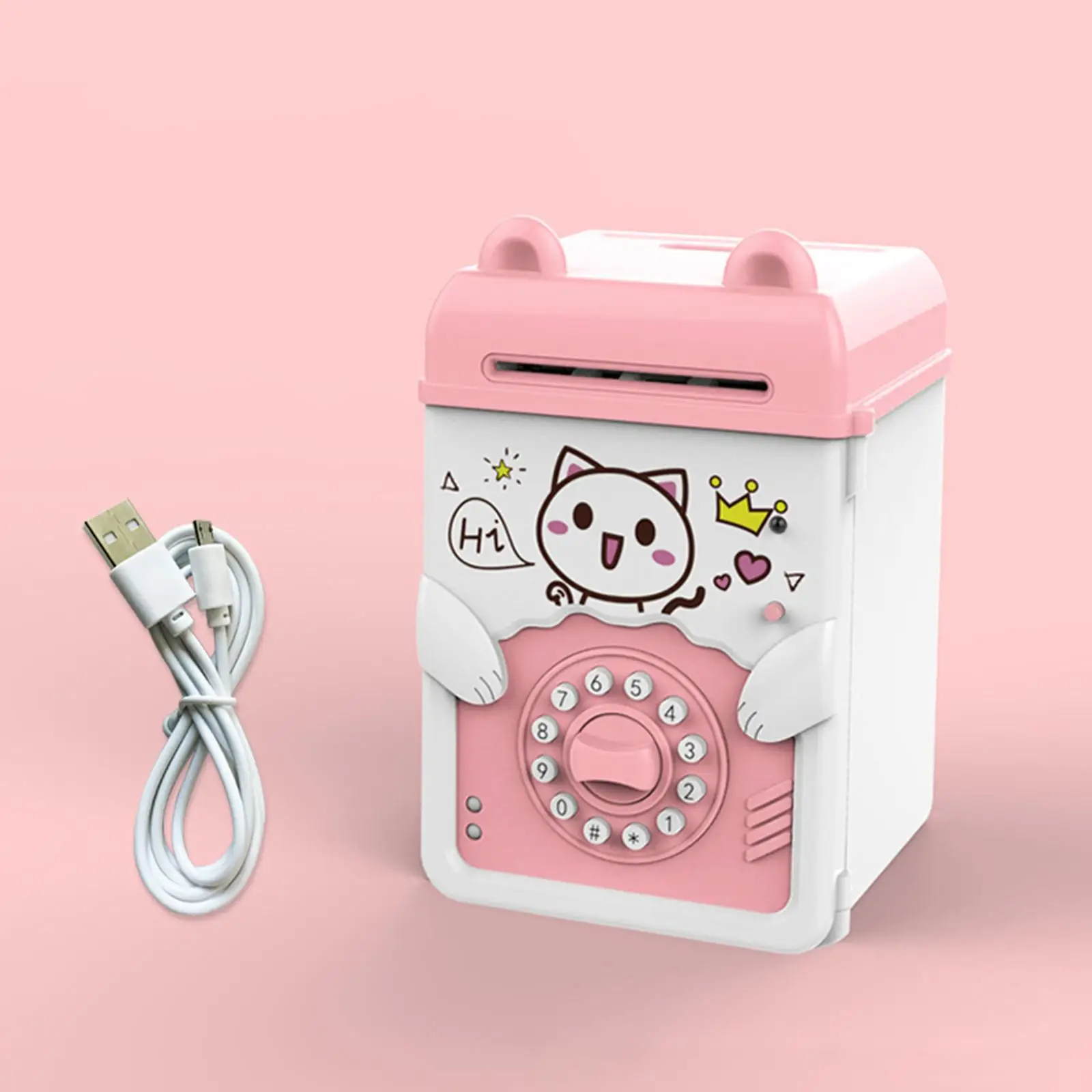 Children Piggy Bank for Kids with Password Setting Automatic Roll Money ,High Capacity Password Code Lock, For Boys and Girls