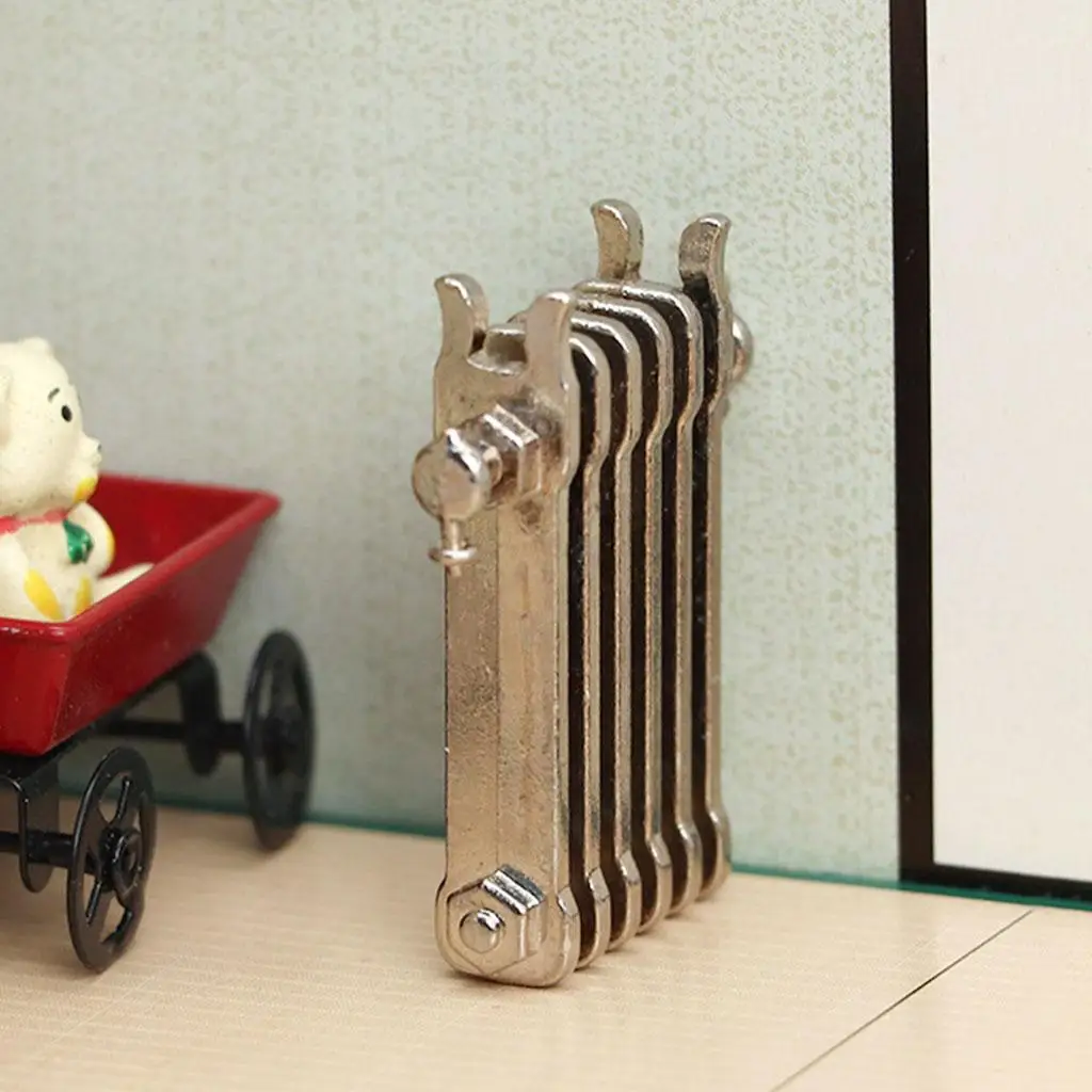 Alloy Dollhouse Heating Radiator Miniature 1/12 Accs DIY Props for Children