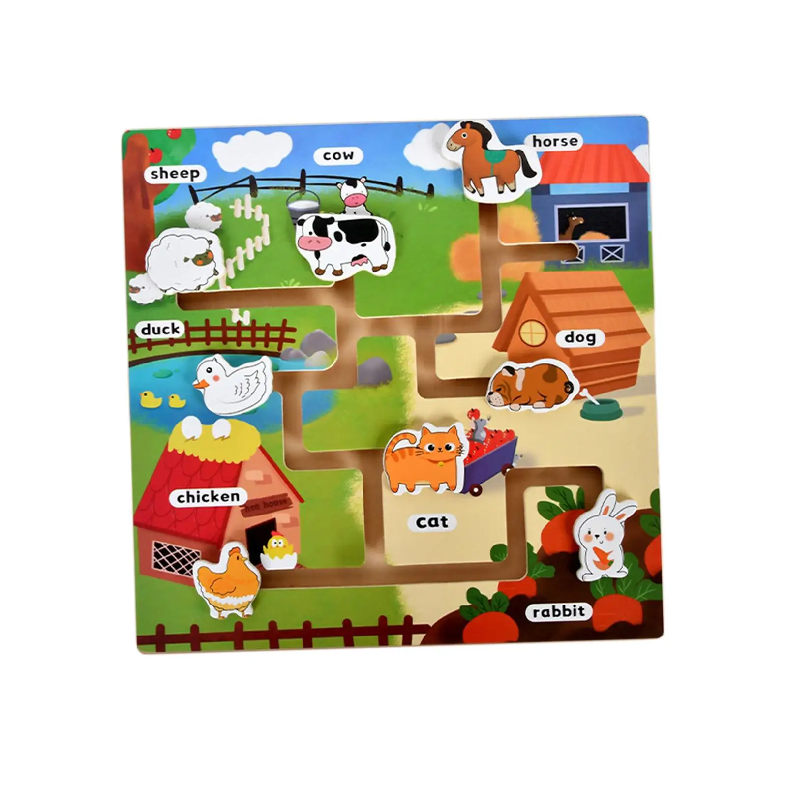 Wooden Maze Toys Fine Motor Planet Puzzle Toy for Preschool Boys Girls
