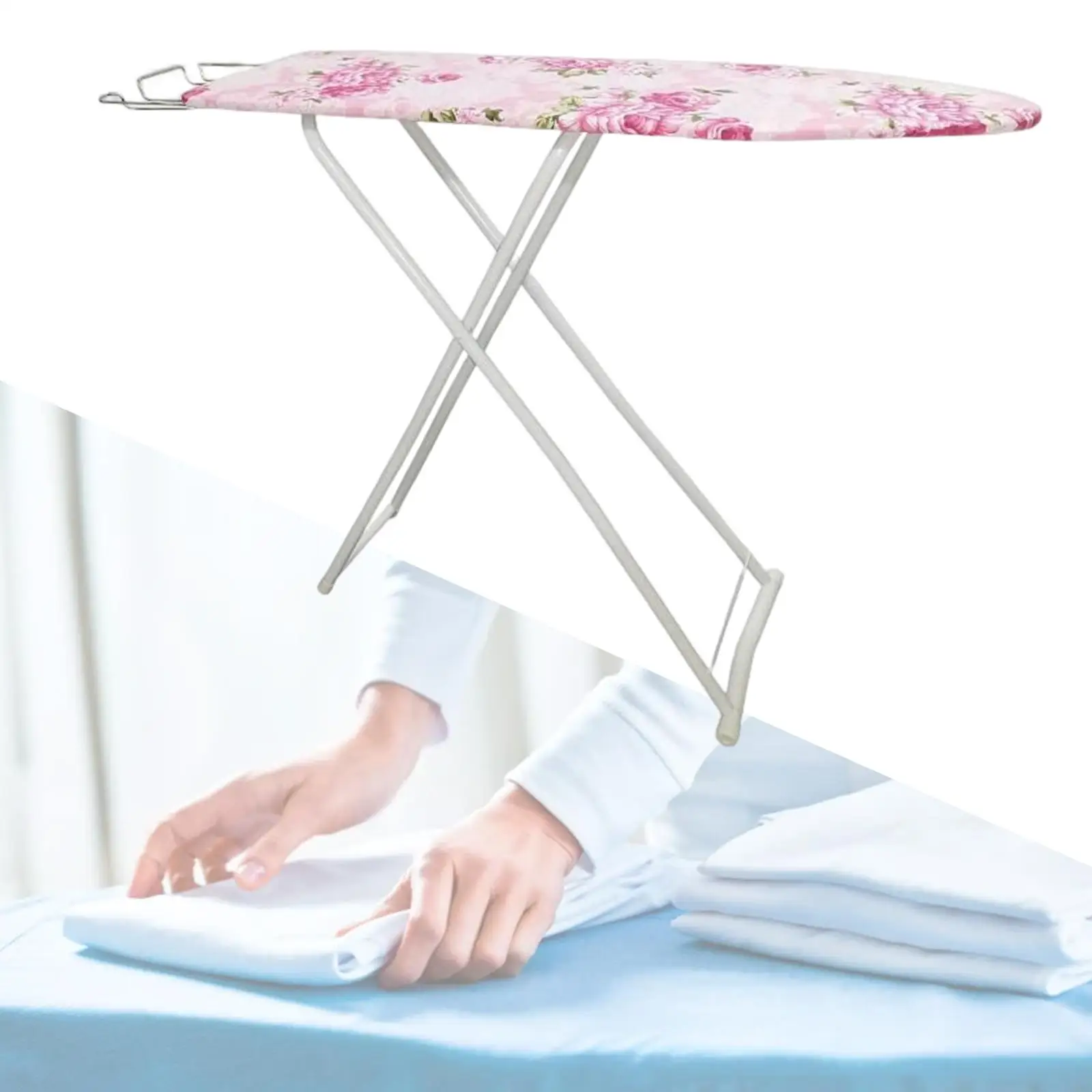 Tabletop Ironing Board with Press Holder Wooden Press Table Portable Folding Mini Iron Board for Sewing Countertop Household
