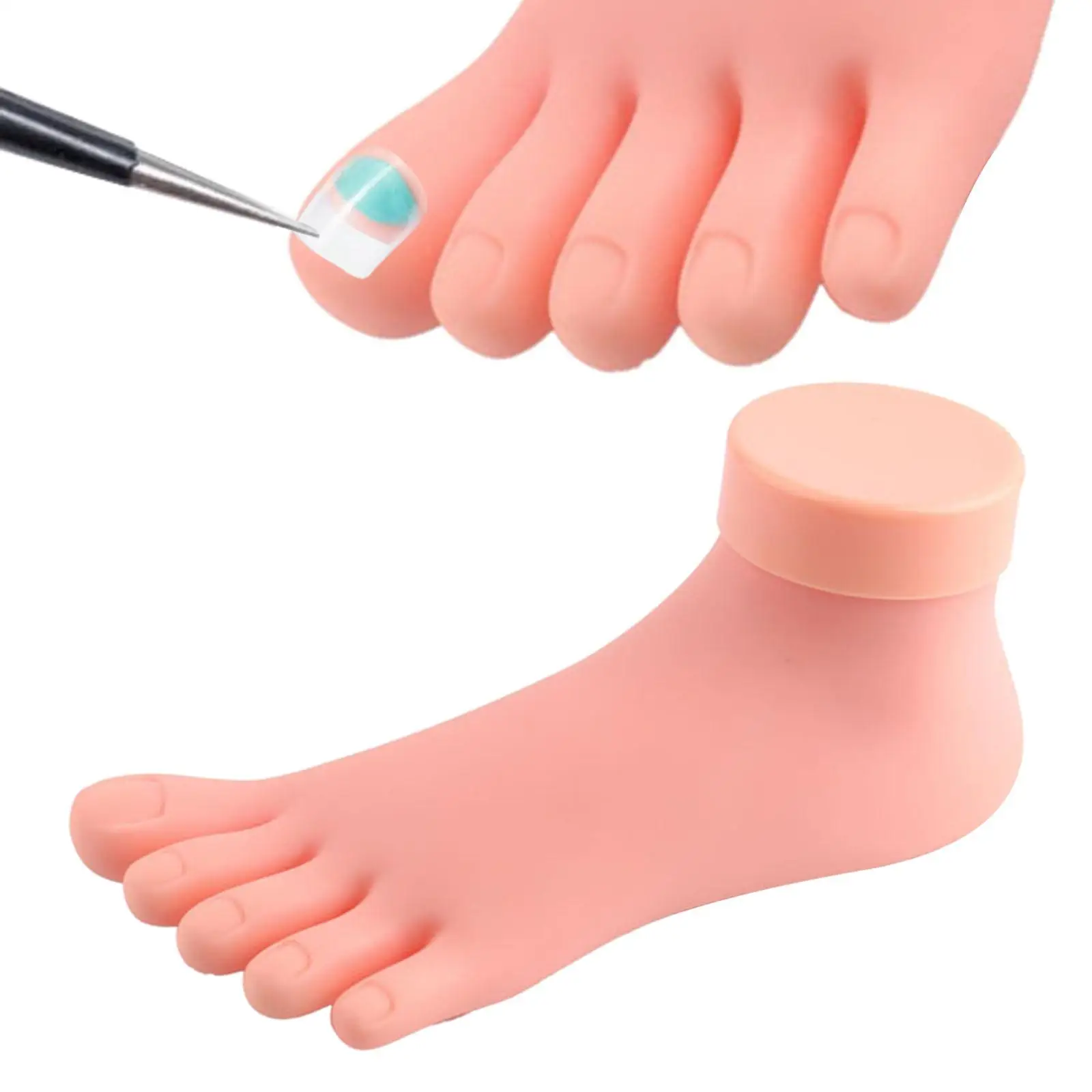 Practice Fake Foot Model Nail Art Training Display Tool Beautify The Toenails Professional