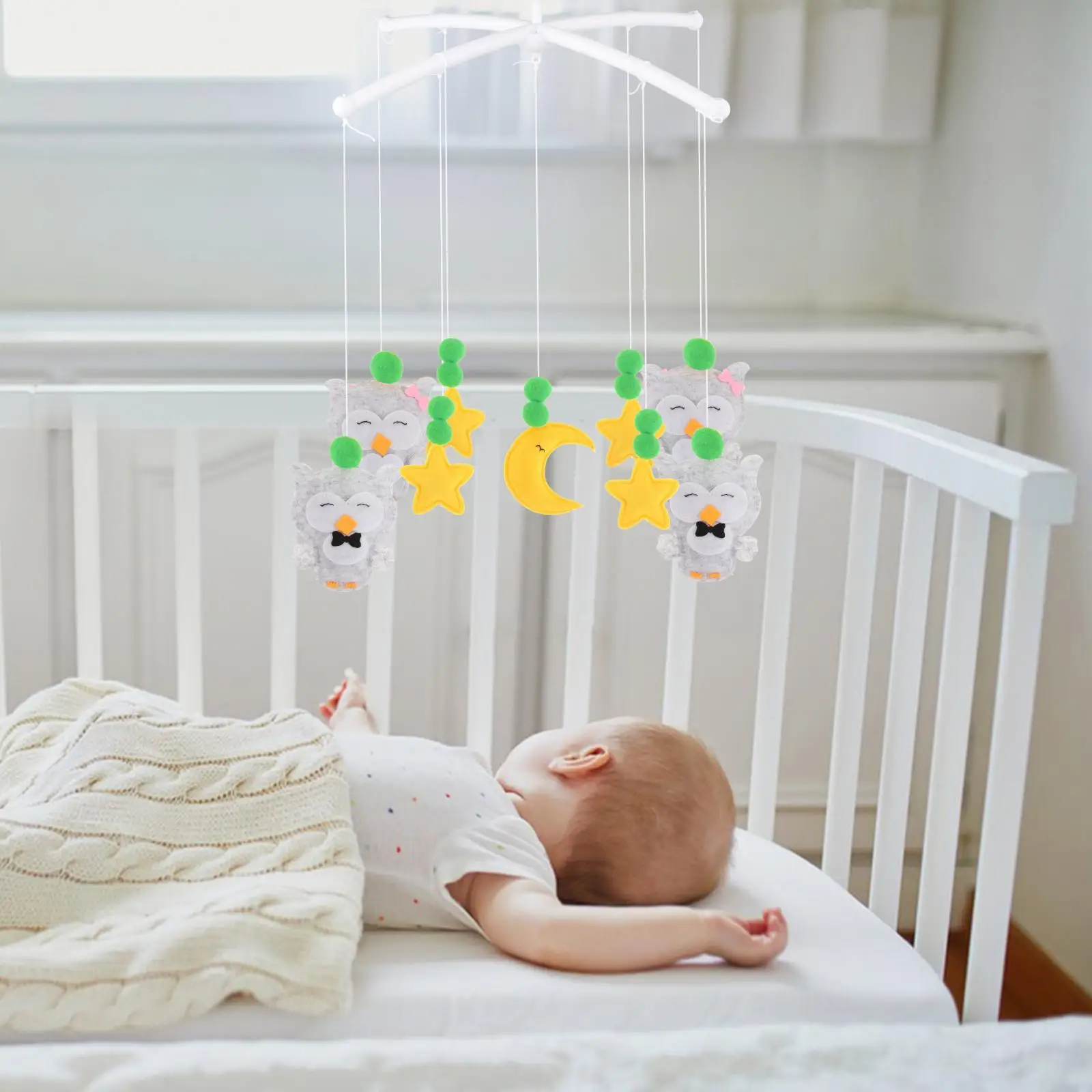 Crib Hanging toy Rattle Toy Interactive Sensory Toy Cute toy Crib Mobile for Crib holiday Room Bedroom